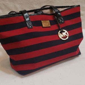 Michael Kors Canvas Stripe Shoulder Bag